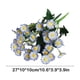 thumbnail image 3 of Ramo de margaritas de seda y manzanilla - Flores artificiales para bodas y decoración del hogar - Poliéster realista - 10,6" de alto - 1 pieza, 3 of 6