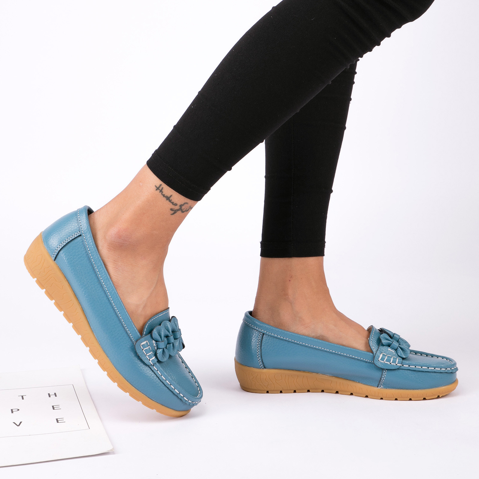 adviicd Tennis Shoes Womens Women'S Casual Shoes Women Shoes Fashion Casual Shoes Small Thick Heel Soft Sole Casual Shoes Light Blue 6.5 - image 2 of 5