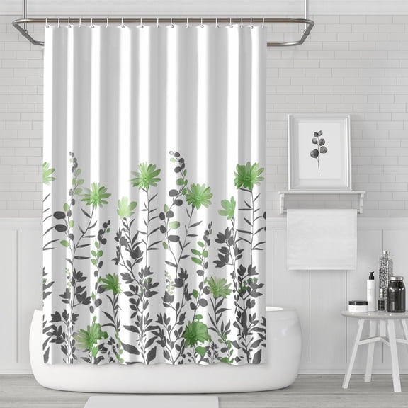 Waterproof Beautiful Colorful Floral Shower Curtain 72x72 Inch Boho Style Polyester Unique Shower Curtain for Bathroom Hotel Home Decor with 12 Plastic Hooks