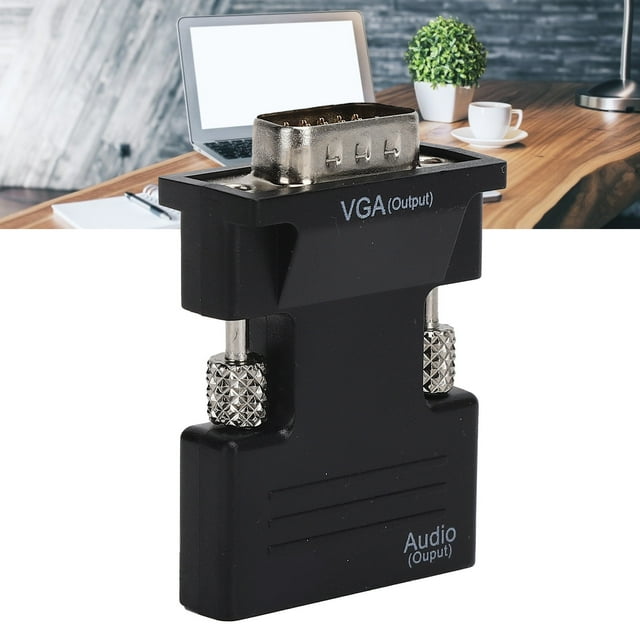 To VGA Adapter, High Definition Multimedia Interface To VGA Female To Male Converter HD Audio Cable Adapter