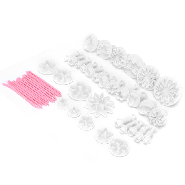 Molde de fondant, molde de pastel 47 piezas deseño de pastel para pastel de bricola