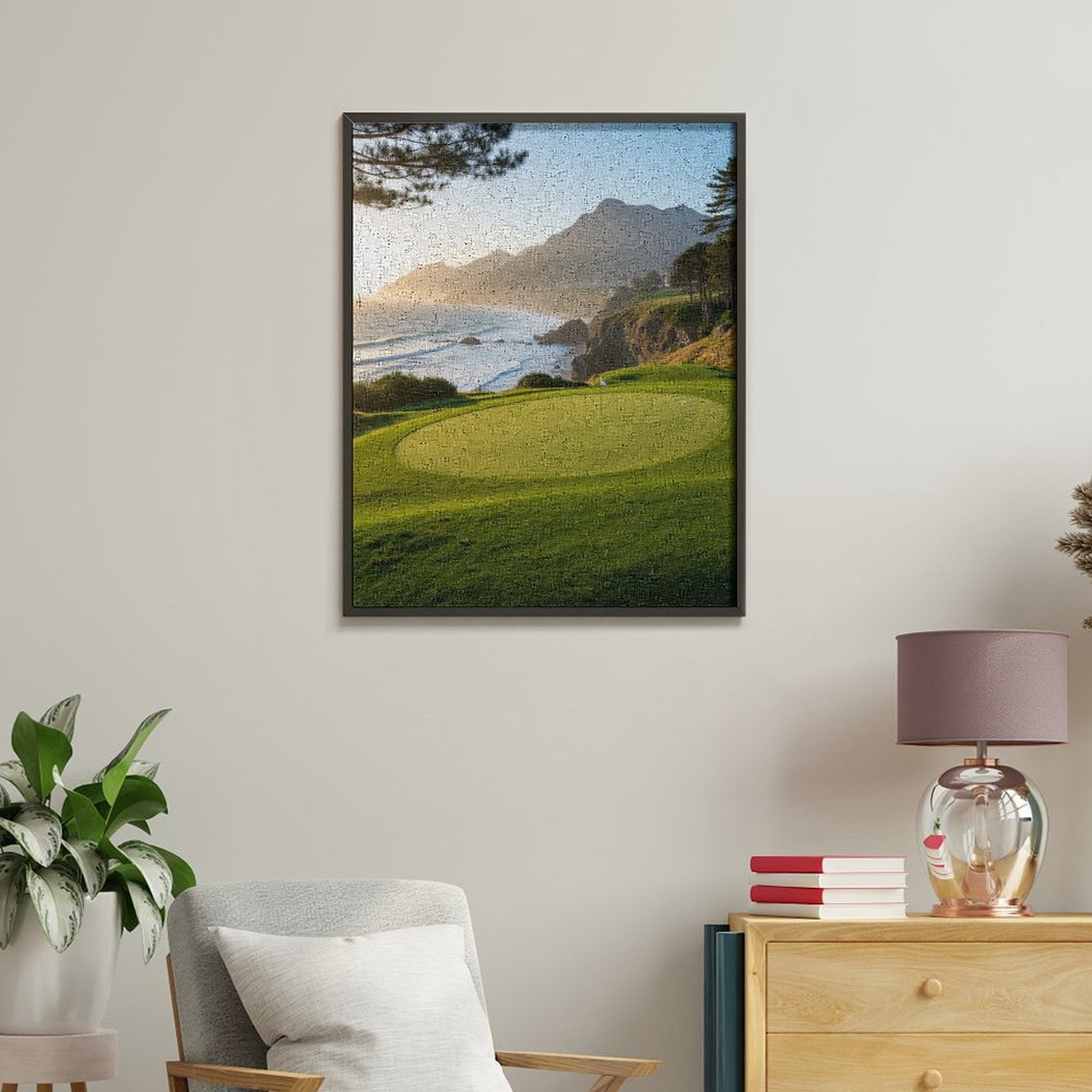 Paint By Numbers Kit for Adults Beginner - DIY Sunset Coastal Golf Course Beauty Canvas Painting Kits for Adults, Frameless Paint By Number for Adults for Home Wall Decor 16x20 Inch