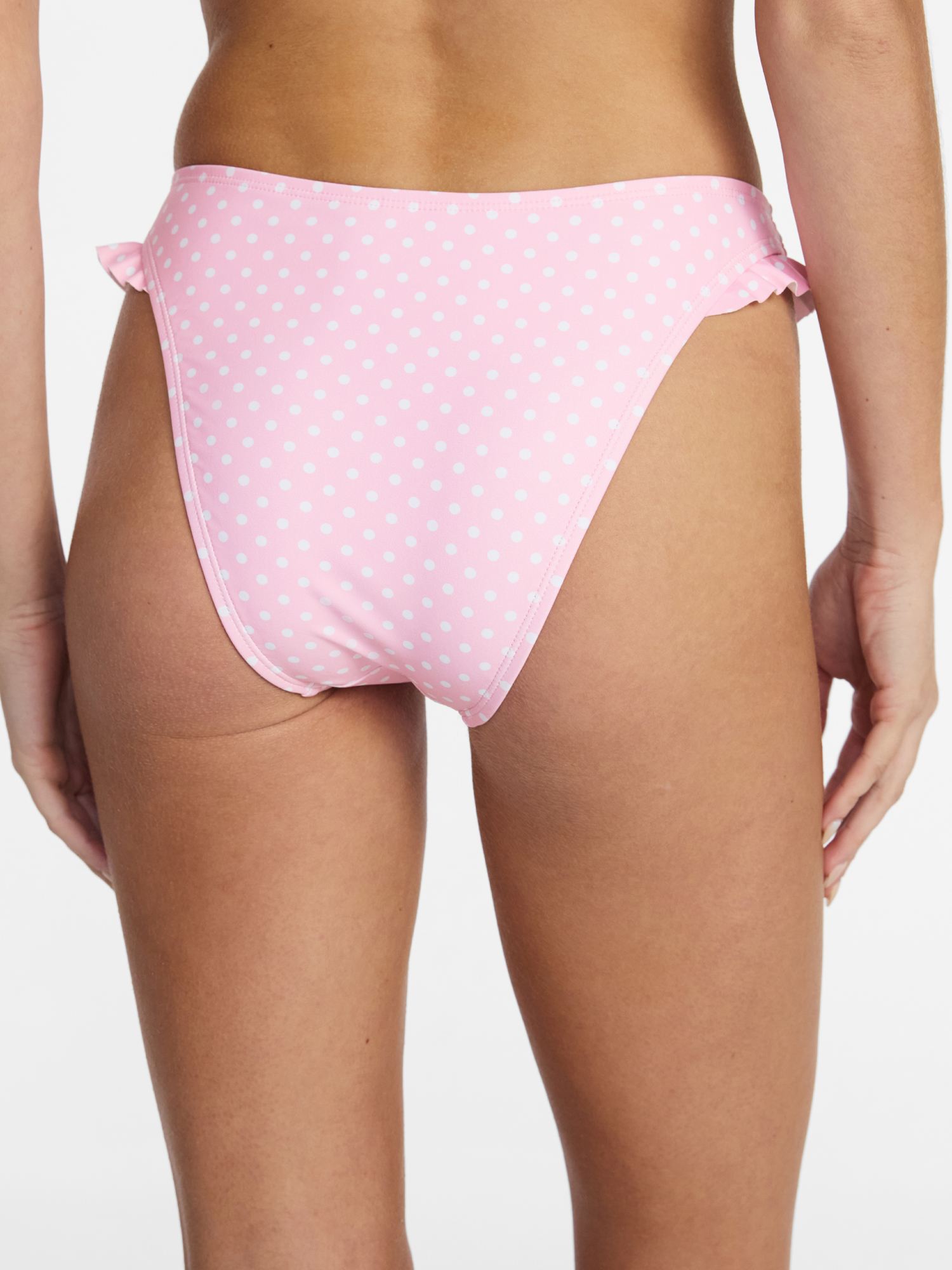 No Boundaries Femme Polka Dot Ruffle Bikini Bottoms, Women’s XXS-XXL