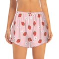 thumbnail image 2 of Daiia Hand Drawn Strawberry Pattern Women's 2 in 1 Running Shorts - Lightweight Athletic Workout Gym Yoga Shorts Liner with Phone Pockets-X-Large, 2 of 7