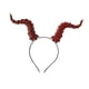 thumbnail image 4 of Diadema con cuernos de diablo, accesorio para la cabeza, tocado para espectáculos de danza y disfraces. Cuernos rojos, 4 of 9