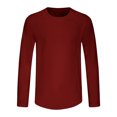 thumbnail image 2 of M-5X Mens Plus Size T-Shirts Big & Tall Long Sleeve Sun Protection UV Shirts Pullover Slim-Fit Solid Lightweight Athletic Workout Tees Tops, 2 of 7