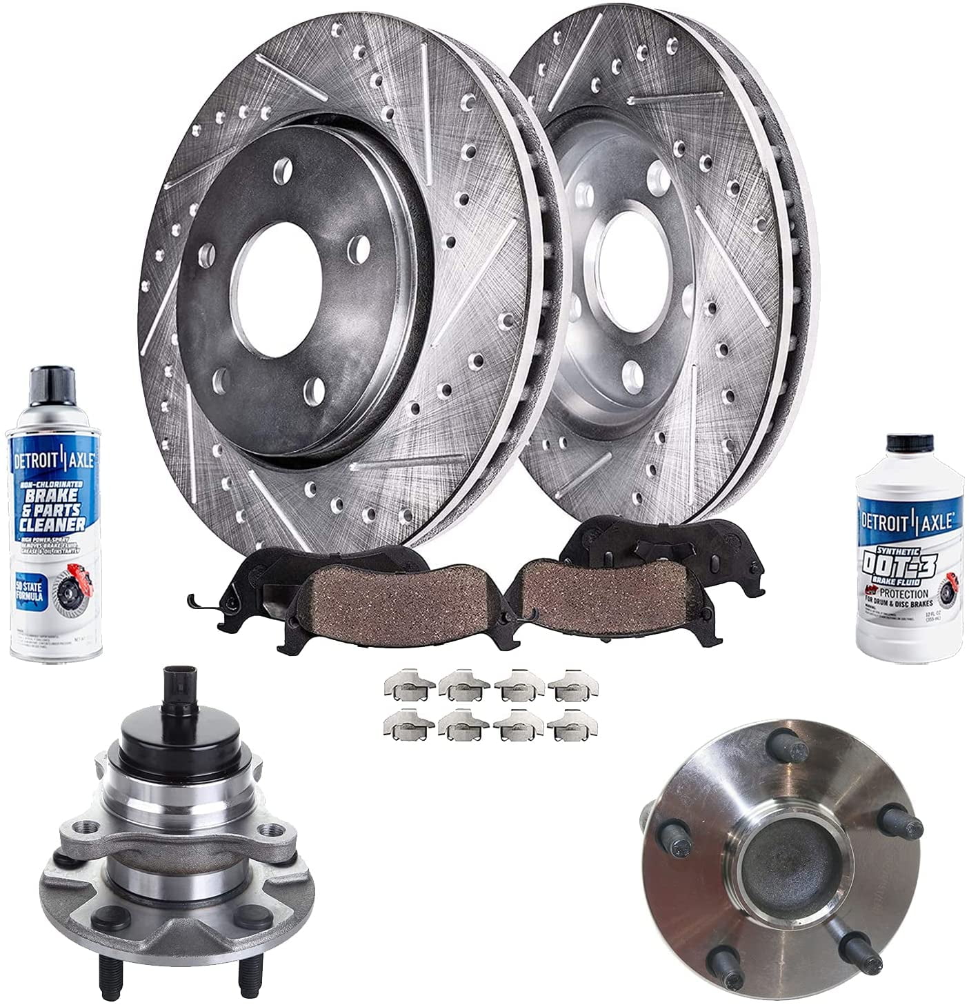 2006 2007 2008 for Lexus IS250 Brake Rotors and Ceramic Pads Front 