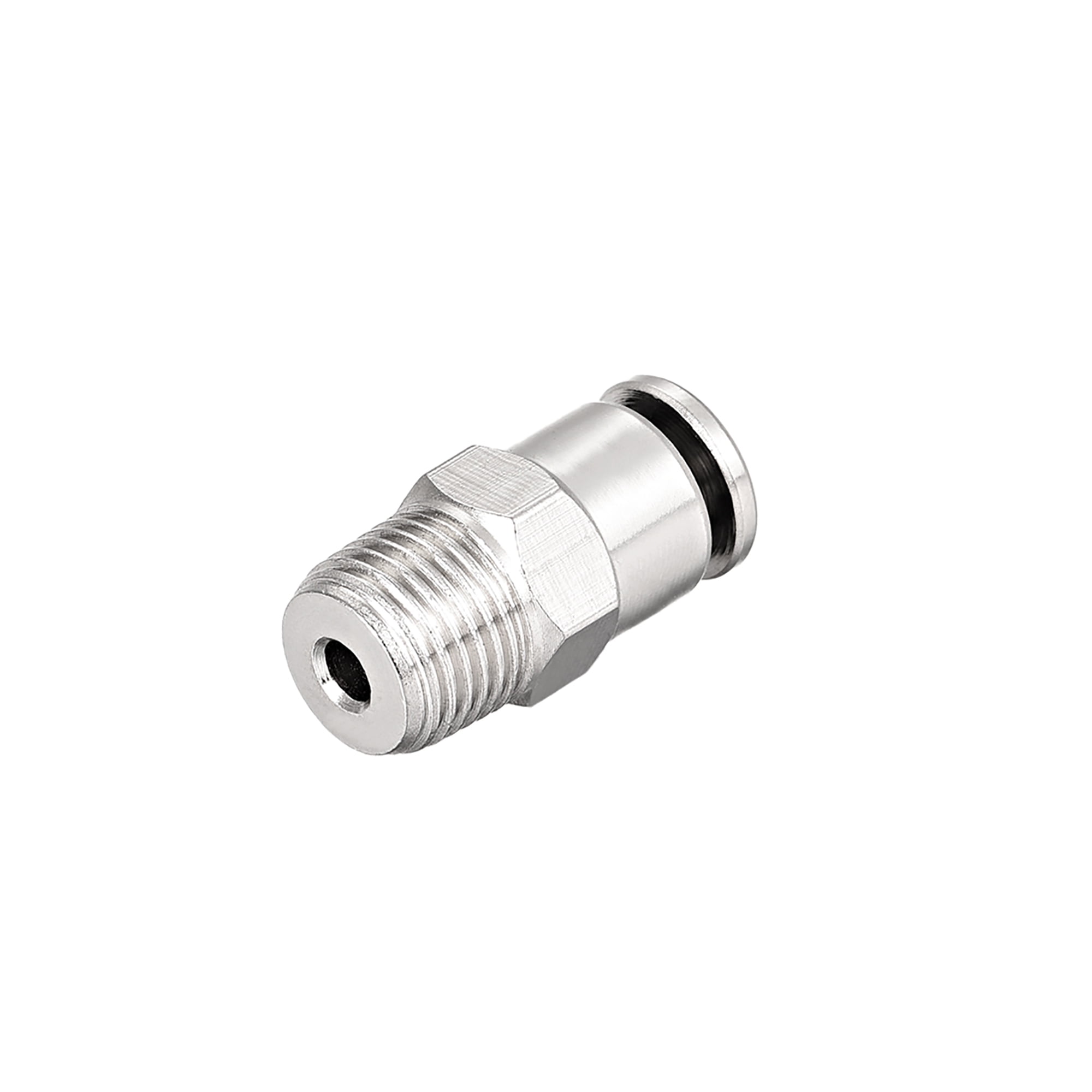 4mm Tube to 1/8NPT Push Lock Fittings,Brass Nickel Plated Extended Air