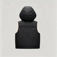 thumbnail image 5 of Toddler Kids Hooded Puffer Vest, Boys Girls Fleece Lined Sleeveless Jacket, Warm Zip Up Padded Waistcoat with Pockets for Fall Winter Outerwear(Black,2-3 Years), 5 of 9