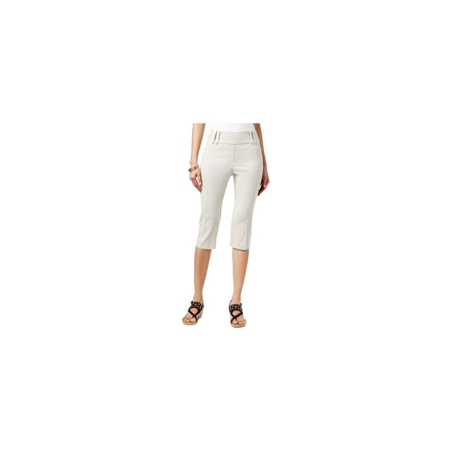 Style & Co. Pantalon Capri Décontracté pour Femmes, Beige, TTG