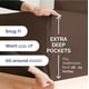 thumbnail image 2 of Sábana bajera ajustable CGK Unlimited Extra Deep Cal King Brown, 2 of 9