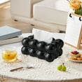 thumbnail image 4 of ERTZAE Ceramic Bubble Tissue Box Cover,Modern Glossy Decor,Heavy-Duty Tissue Holder,Sleek Ceramic Tissue Holder,On-Slip Desktop Organizer,Bubble Design Decor Piece,Bathroom Living Room Accent Black, 4 of 4