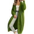 thumbnail image 5 of Women's Plus Size Long Knit Cardigan - Winter Warm Soft Lounge Coat & Chunky Sweater for Cozy Home, Travel and Casual Outerwear, 5 of 8