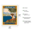 thumbnail image 2 of Jamaica - The Gem of the Tropics - Beautiful Healthy Accessible - Tickets by All Steamship Lines Here - Vintage Travel Poster by CKS c.1910 - Fine Art Matte Paper Print (Unframed) 20x26in, 2 of 4