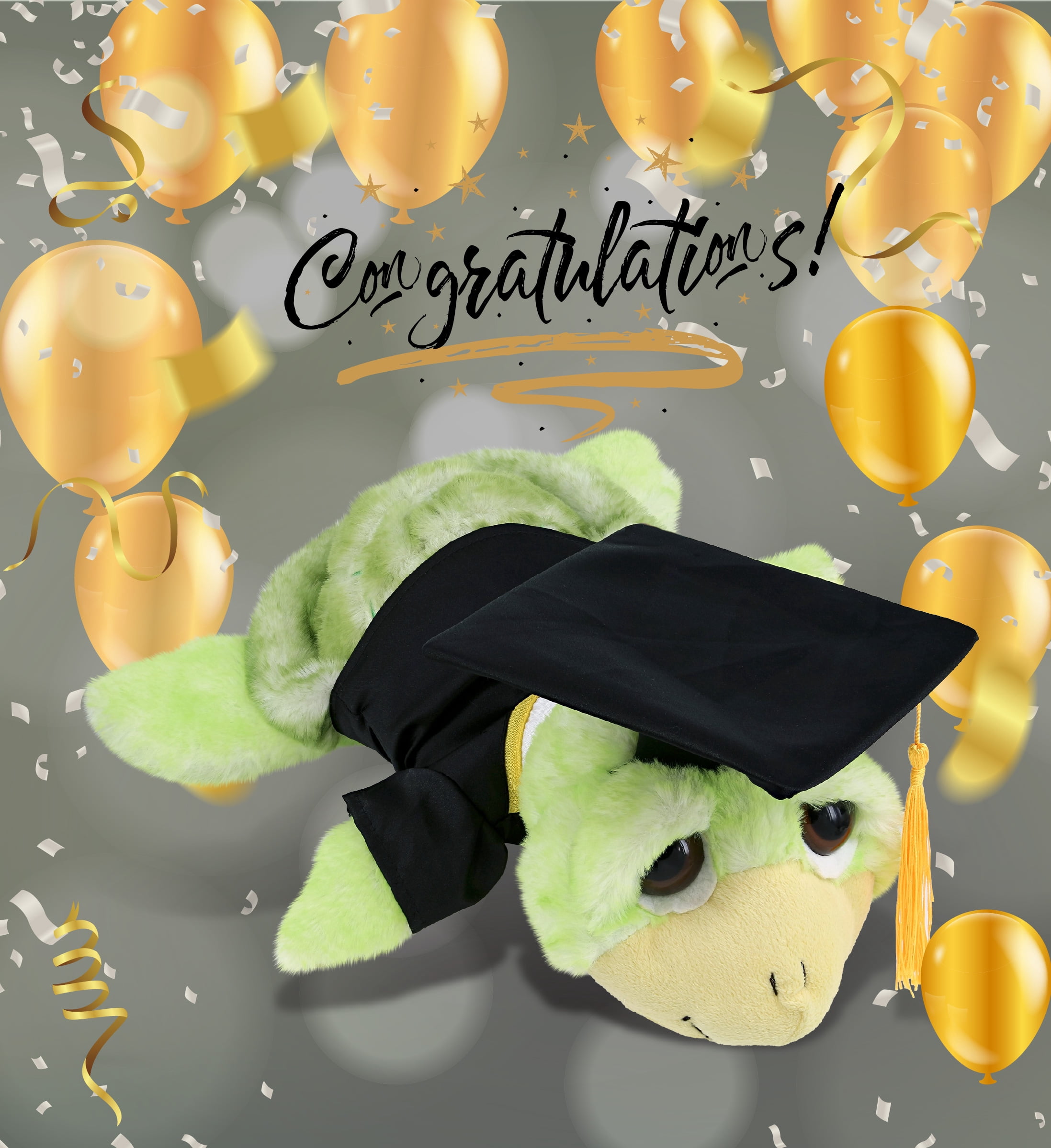 DolliBu Large Wild Killer Whale Graduation Plush Toy - Super Soft