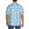 thumbnail image 3 of Balery Blue Popcorn Camisa Casual de Manga Corta con Botones para Hombre, Texturizada, Estilo Cubano, para Playa, Verano-3X-Large, 3 of 5
