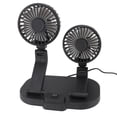 thumbnail image 1 of Car Fan, Car Cooling Fan Quiet Dual Heads ABS PP PC Powerful  for RV Black,White, 1 of 7