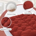 thumbnail image 5 of Pakunoda Porch Swing Cushions 40” X 40” X 5”, 2-3 Seater Bench Cushion with Backrest, Waterproof Replacement Outdoor Cushion with Tie, Terra Red, 5 of 6