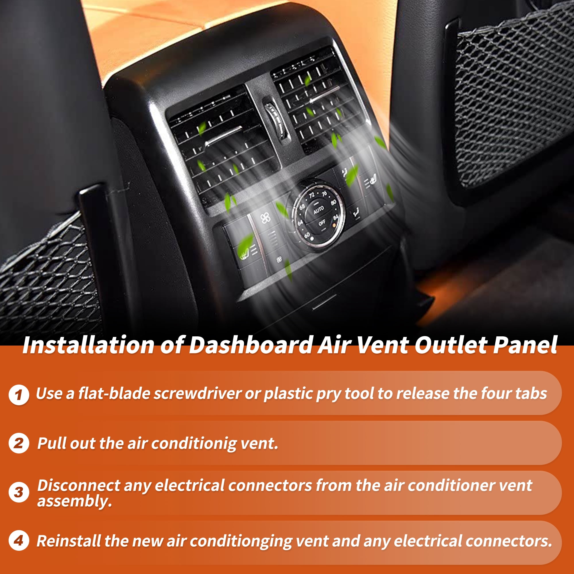 Unique Bargains Rear Console A/C Outlet 1668300554 for Mercedes-Benz GL350 10-16