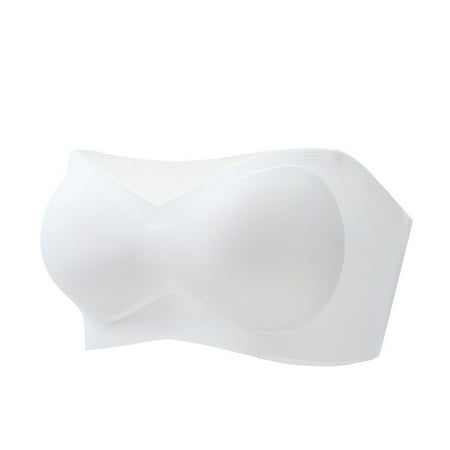 Yubnlvae Bralettes for Women ( White S-Xl ) Women s Comfortable and Summer Strapless Non Slip Gathering and No Steel Ring Thin and Anti Glare Bra