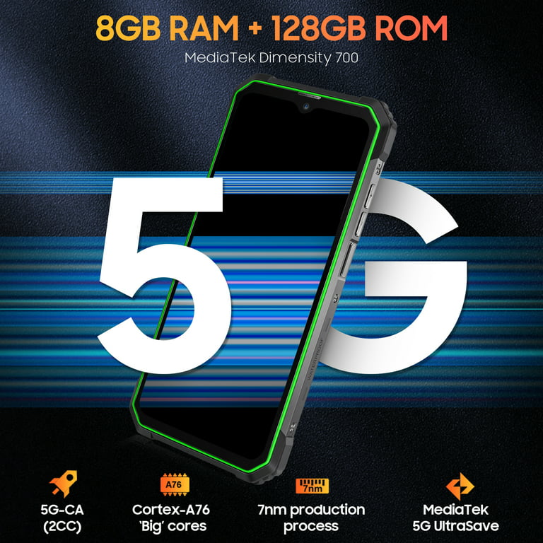 5G Unlocked Phones, Blackview BL8800 Pro Night Vision Flir Thermal Imaging  Rugged Phone 6.58HD 50MP Camera, 8GB+128GB Android 11, 8380mAh, Green 