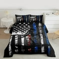 thumbnail image 2 of Manfei Skiing Theme Full Size Comforter Sets for Boys, Extreme Sport Bedding Comforter Set, Vintage American Flag Bedding Sets, Breathable Home Decor Reversible 3-Piece, 2 of 8
