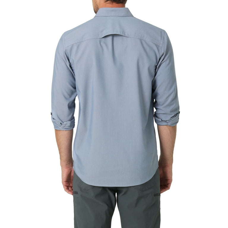 Wrangler Men's Outdoor Long Sleeve Shirt with Moisture Wicking, Sizes S-3XL  