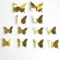 thumbnail image 5 of 12 Pcs Butterfly Wall Decor,Removable Stickers Wall Decor,3D Butterfly Wall Decal Room Decor,3D Butterfly Wall Stickers,for Room, Door, Window, Wedding, Bathroom, Birthday Decoration,Gold, 5 of 7
