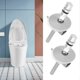 thumbnail image 3 of 2 Pair Toilet Seat Fixing Hinge Set M6 X 71.5mm Stainless Steel Toilet Lid Hinge Fixing Bracket C0102G Compatible, 3 of 5