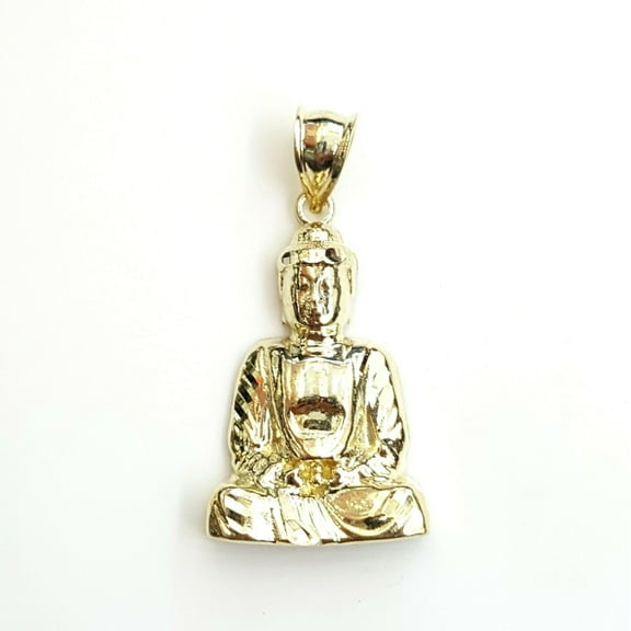 New 10k yellow gold buddha buda buddah pendant charm fine religious jewelry 3.1g