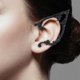 thumbnail image 3 of Clip de manguito de oreja Hugo Ear Cuff Gothic Vintage para Niñas de Halloween Negro Izquierda, 3 of 8