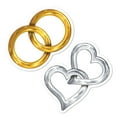 thumbnail image 2 of Beistle Mini Wedding Cutouts-10 Pcs, Gold/Silver/White, 2 of 2