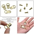 thumbnail image 4 of 100 Uds Kit de soporte para cuadros tipo D plateado Clips para marco de acero inoxidable Ganchos para colgar cuadros Gancho para espejo colgante Colgadores para cuadros de pared surtidos JM, 4 of 5