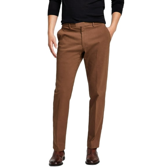 Alfani Mens Slim Fit Stretch Solid Dress Pants 32W x 30L Vicuna - NWT $135