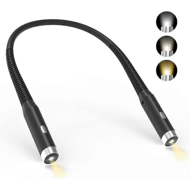 360 Foldable Neck Reading Lamp, 3 Colors Rechargeable Led Book Reading Light In Bed, 1000mah Neck Light For Read, Knit, Repair