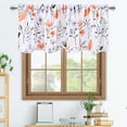 thumbnail image 2 of Tier Curtains, Blue Flower Watercolor Kitchen Curtains, Blue Gray Floral Rod Pocket Window Treatment Tier Pair for Kitchen Bathroom RV Basement Laundry, Set 2, 26 Inch Wide 24 Inch Long, 2 of 6