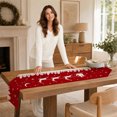 thumbnail image 5 of ZZkhGO Christmas Decorative Table Runner, Long Strip Table Scarf with Hexagonal End, Holiday Party Layout for Dining Table Mantel, Beige, 5 of 6