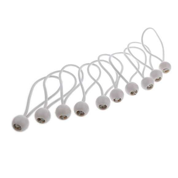 1 piezas de cuerdas de lona de bola de 16 cm/correa de amarre de 3-3,5 mm de grosor para acampar, tiendas de campaña, Blanco