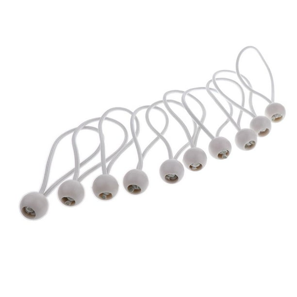 1 piezas de cuerdas de lona de bola de 16 cm/correa de amarre de 3-3,5 mm de grosor para acampar, tiendas de campaña, Blanco