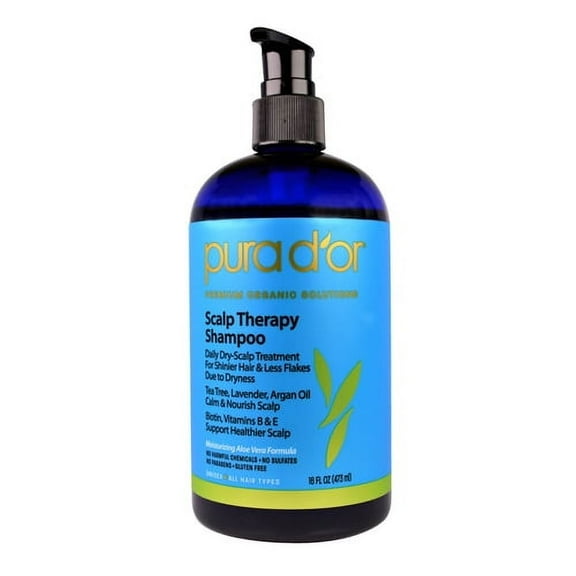 Pura D'or, Scalp Therapy Shampoo, 16 Oz