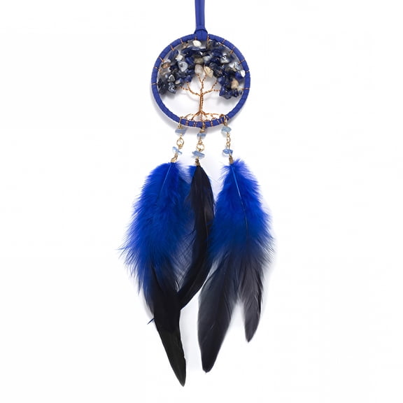 LAMIRO Small Handmade Dream Catcher, Tree of Life Car Mirror Hanging