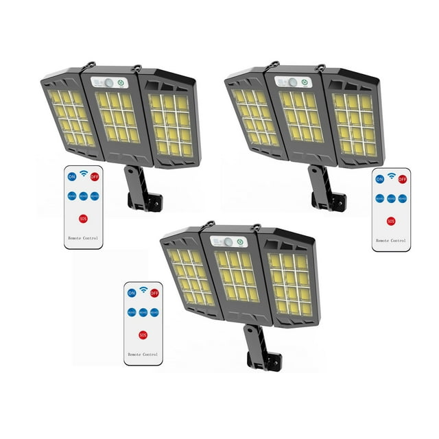 10000Lm LED Solar Parking Lot Lights Solar Lamp Powered Sunlight Waterproof PIR Motion Sensor Street Light For Garden Decoration ,Energy Saving and Security