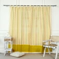 thumbnail image 4 of The Art Box Window Curtain Panel Set Zig Zag Cotton Printed Blackout Privacy Curtains Drapes, Home Living Room Door Window Decor Curtain Drapes, Yellow & Green, 52"w x 84"l in, 4 of 7