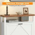 thumbnail image 6 of Casendy Shoe Storage Cabinet with 2 Flip Doors for 16 Shoes, Living Room Cabinet with Adjustable Storage Shelves, Wooden Shoe Rack for Entryway, White, 6 of 8