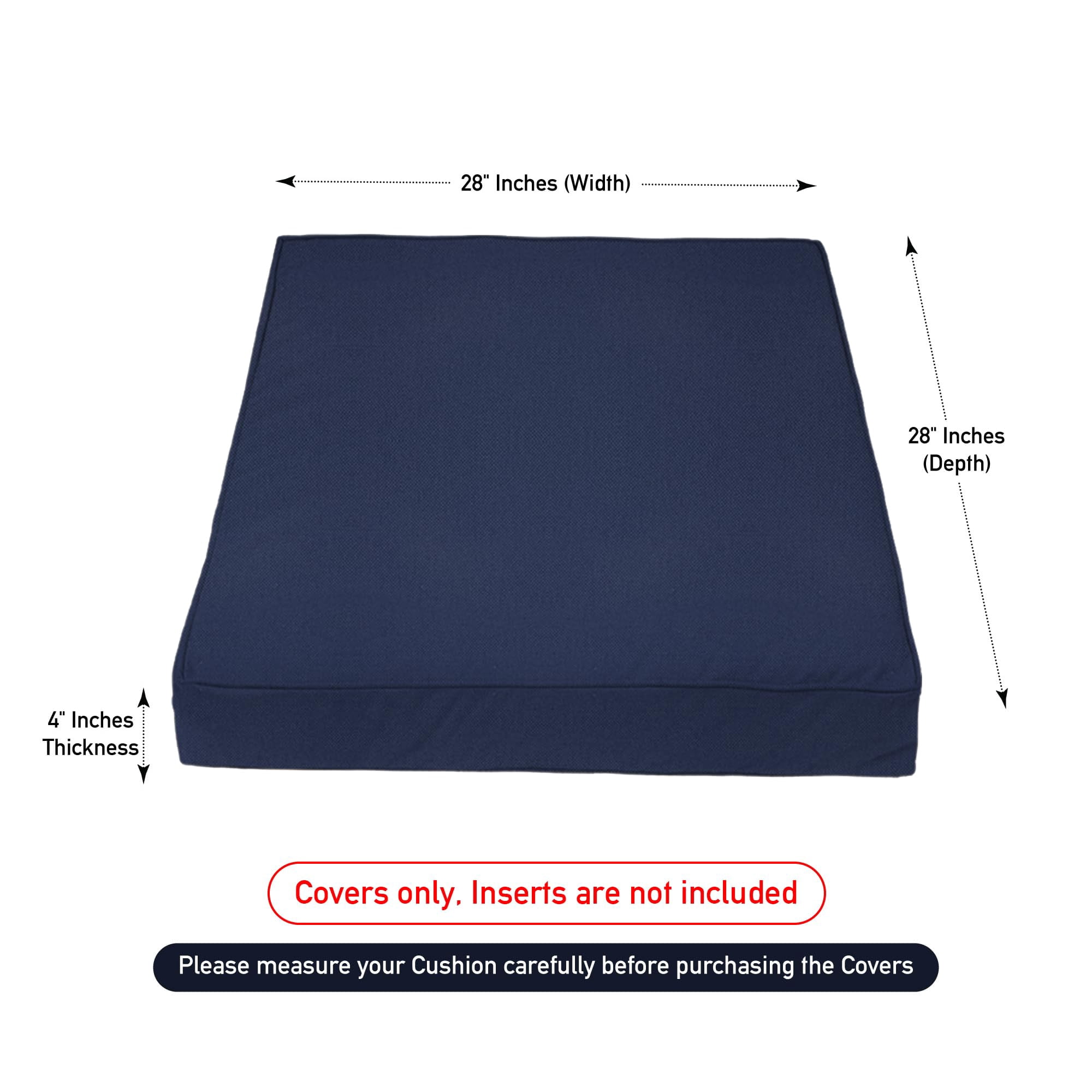 Covers&All Sofa Slipcovers – Waterproof Couch Cushion Covers for Patio Furniture, Pack of 2, Navy Blue