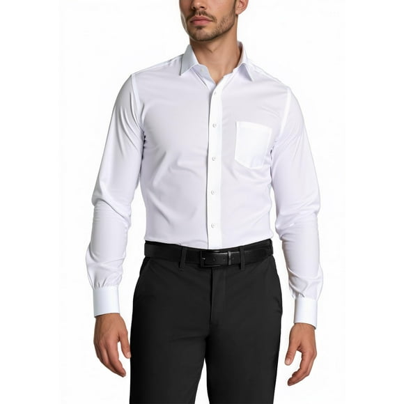 Camisa XPIZH de manga larga con bolsillo elástico blanca