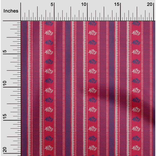 oneOone Cotton Poplin Fabric Geometric|Stripe & Floral Block Printed Craft Fabric BTY 56 Inch Wide