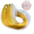thumbnail image 3 of CIMAXIC christmas 3pcs Gold Silver Thread Decorative Line Cord DIY Jewellery Making Cord Christmas Rope Silver Colorful Cord Rope Silver Golden Light Golden,39.37"X0.01"(LxW), 3 of 5