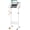 White, variant on Mobile Podium Adjustable Standing Desk with Caster Wheels, 360° Swivel Desktop Laptop Stand, Presentation Lectern Easel Stand Up Desk
