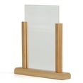 thumbnail image 2 of M&T Displays Classic Desktop Menu Holder with Acrylic U Type Pocket, Portrait Table Top Sign Holder, Ad Frame for Restaurant, Store, Wedding, Party, Event (2 Pack) (Natural Wood, 5.5x8.5), 2 of 9